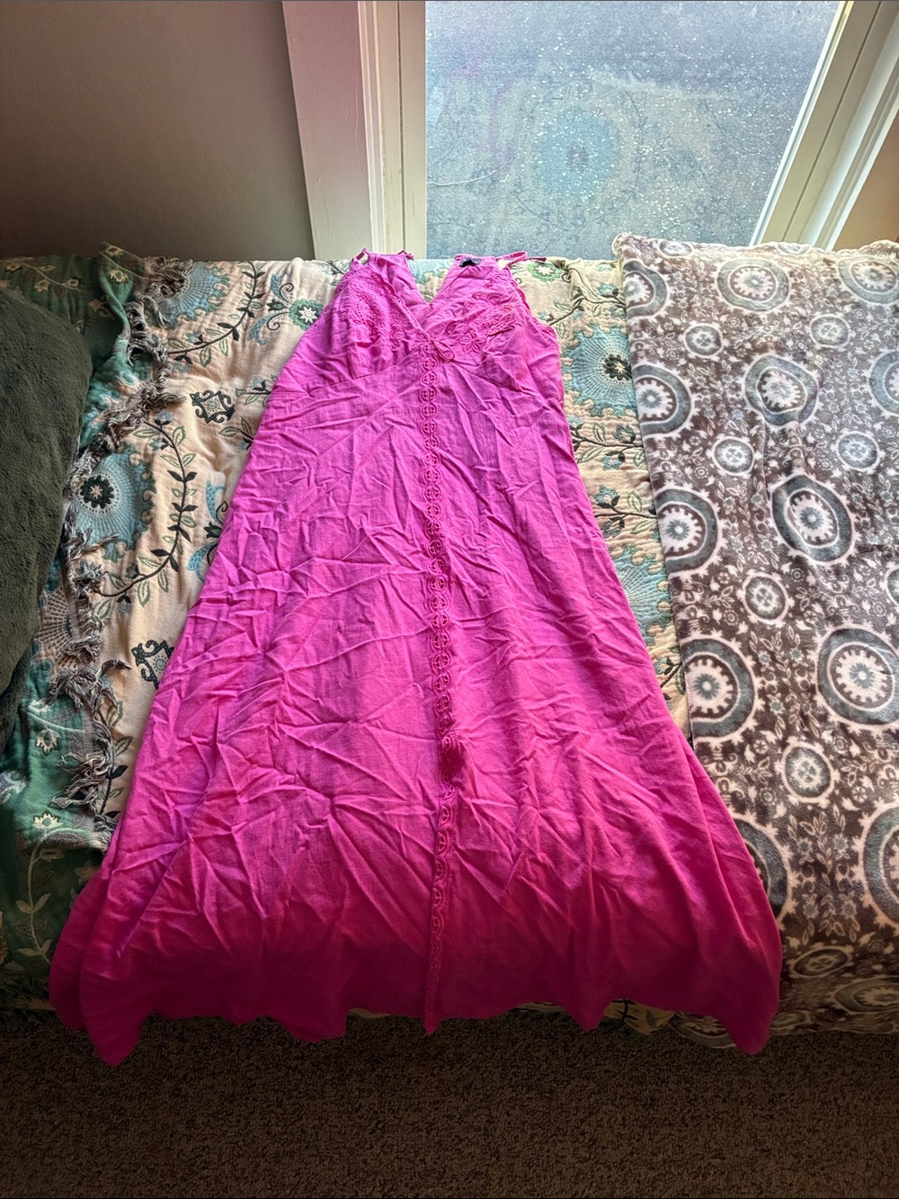 GAP Bright Fuchsia Maxi Skirt